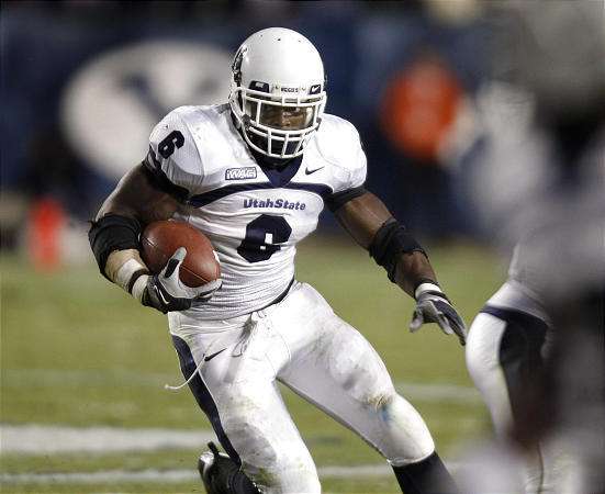 Utah State running back Robert Turbin