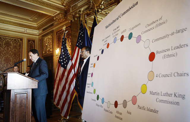 Gov. Gary Herbert talks about the closure of the state Office of Ethnic Affairs and the beginning of the Multicultural Commission. He laid out initial areas of focus for the new commission.