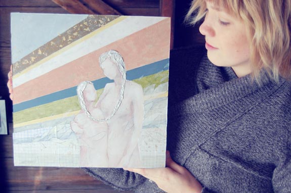 Caitlin Connolly, an artist based in Utah County, operates her business "Hue and Hum" from home.