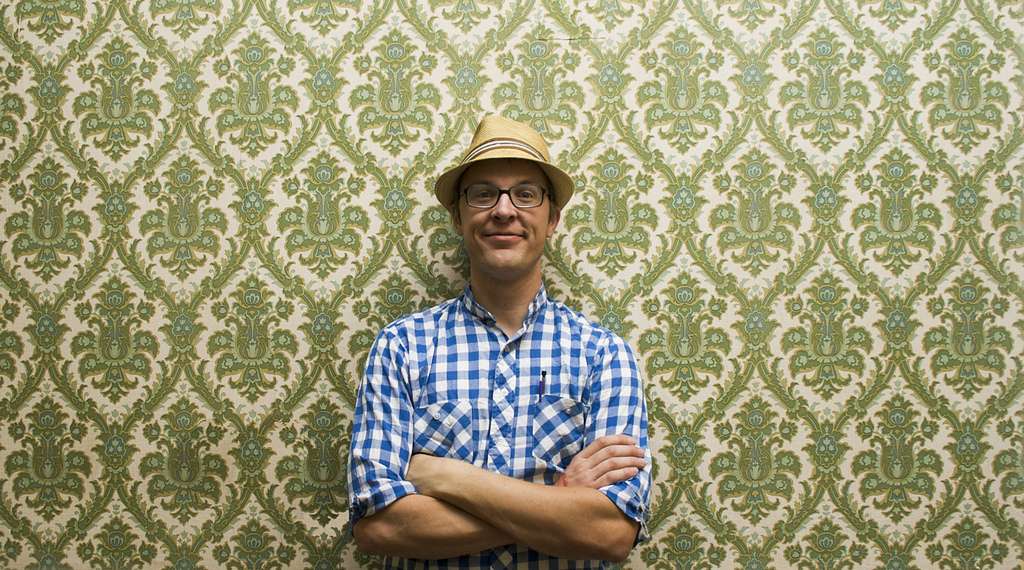 Colt Bowden owner of "Voila! Press" bought a press and started
printing from home two years ago.