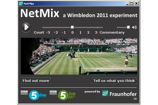 Wimbledon NetMix lets you turn down on-court grunts in favor of staid commentary