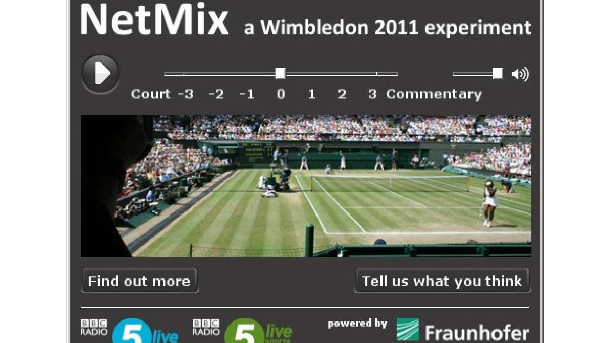 Wimbledon NetMix lets you turn down on-court grunts in favor of staid commentary