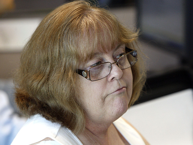 Glenda Neukirchner, 58, said she is "just looking for someone to give me a chance." She is seeking a job in the medical billing industry. "It's been very hard because they're looking for the younger workers," she said.