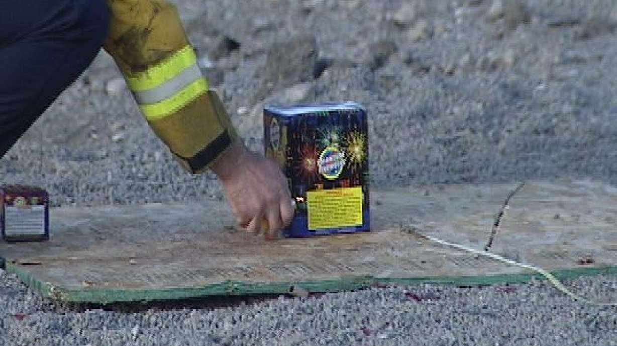 Illegal fireworks spark brush fire east of Weber State