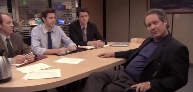 James Spader guest starring as Robert California on season 7 of "The Office"