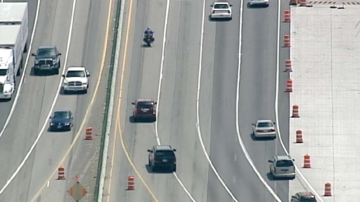 Lanes split in American Fork to accommodate I-15 Core construction