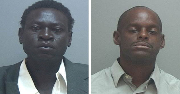 Moses Gai Geng, left, and Robert Wallace, right