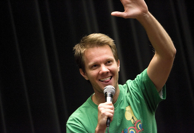 Stand-up comedian and University Hospital transfer center employee Steve Soelberg tries out for "U Got Talent" at the University of Utah on Wednesday, Aug. 10, 2011. (Photo: Laura Seitz, Deseret News)