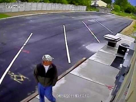 From the surveillance video provided by Johnson.