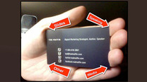 Fold Business Card Corners to Remember How to Follow Up with the Person [Business Cards]