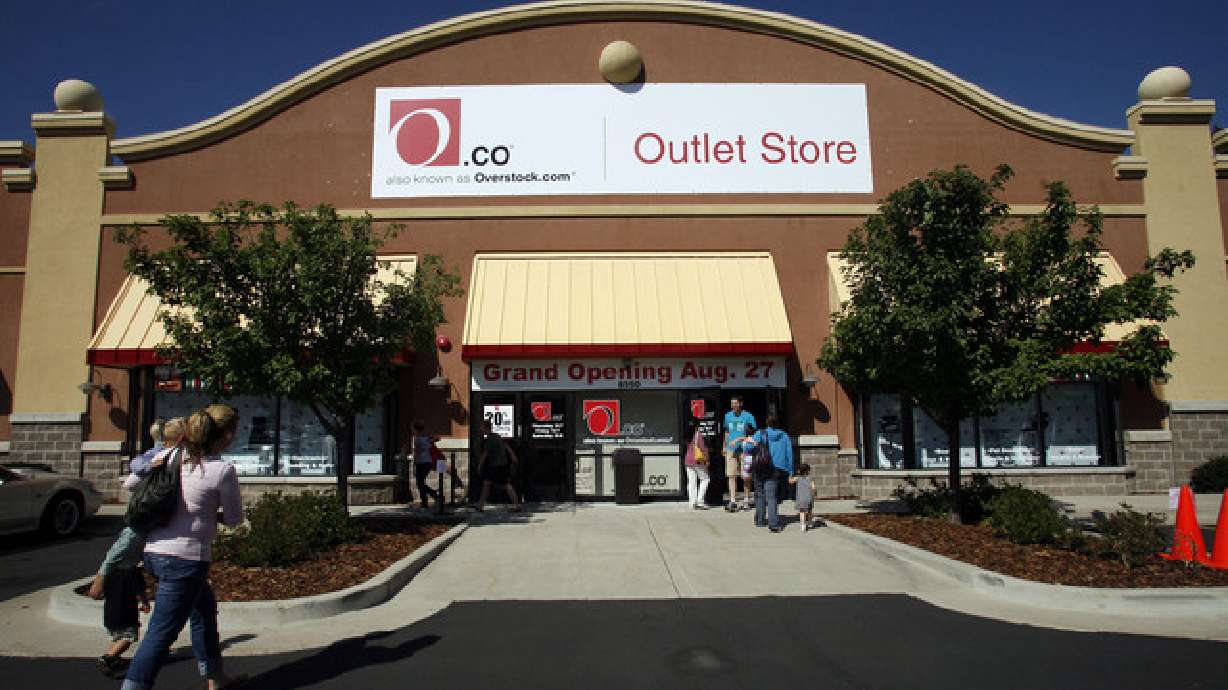Shoppers visit Overstock.com's new outlet store at 8550 S. 1300 East in Sandy on Aug. 27, 2011. Overstock.com, one of the biggest names in e-commerce, is ditching its name for something just as recognizable: Bed Bath & Beyond.