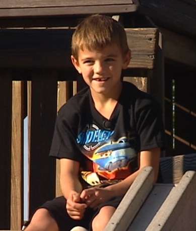 Now that his heart condition has been cured, Cael Bunker can run and play without any worries about his heart.