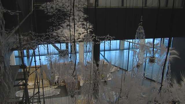 Hylozoic Ground is a one-of-a-kind interactive
piece of art, using clever several science
principles cleverly in order to create a work
that moves as you do.