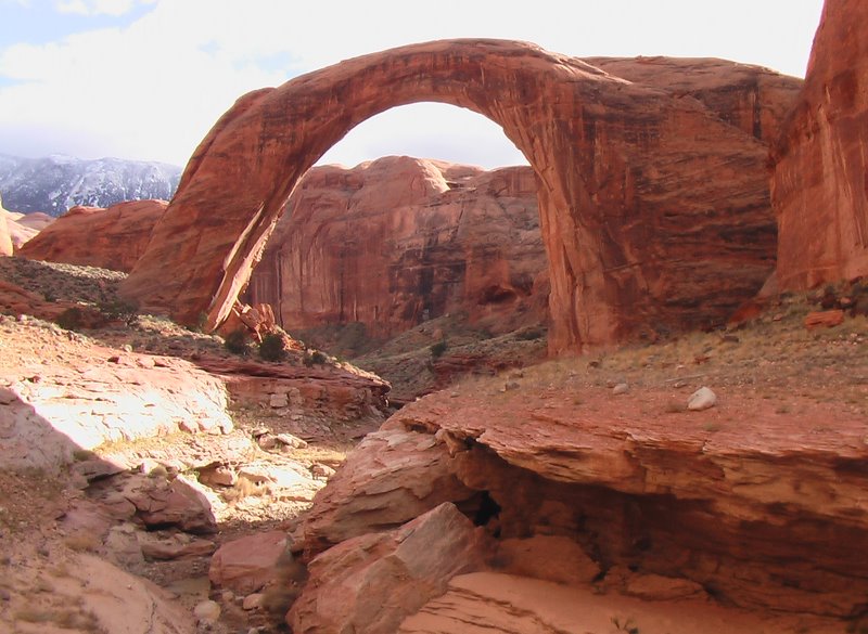 Rainbow Bridge National Monument in southern Utah 
was declared as 
such by Pres. William Taft in 1910, one of the 
earliest uses of the Antiquities Act.