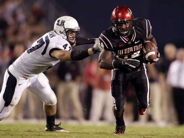 Utah State DE Levi Koskan (AP Photo)