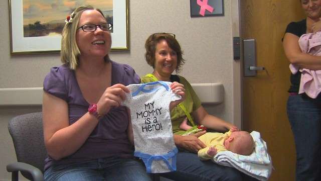 Military veteran moms and expectant moms gathered at the George E. Wahlen VA Medical Center Friday to celebrate their new additions and the medical benefits that helped get them here.