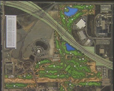 The new Mountain View Corridor will be built
right through the middle of the course.