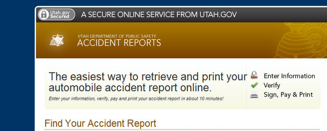 Utah.gov launches new site to obtain accident reports
