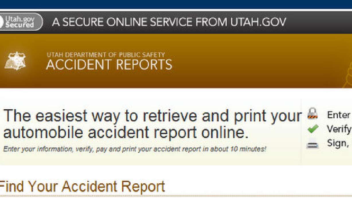 Utah.gov launches new site to obtain accident reports