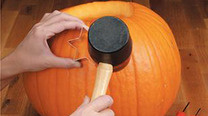 Carve Pumpkins with Cookie Cutters and a Mallet [Halloween]
