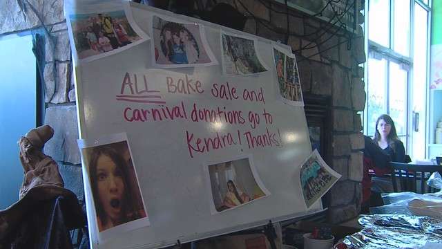 Friends and family held a fund raiser for Kendra Miller, 14, who became a quadriplegic in May, to help her buy a wheelchair lift for her family's car.