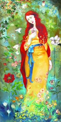 Cassandra Barney's oil painting, "Mary Magdalene," received one of three Curatorial Awards given at the Springville Art Museum's 26th Annual Religious and Spiritual Art of Utah show.