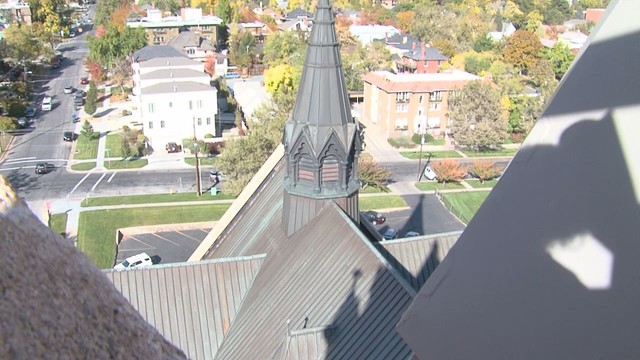 Monsignor Joseph Mayo, pastor of the Cathedral of the Madeleine, took KSL News to the top of the cathedral for a birds-eye view.