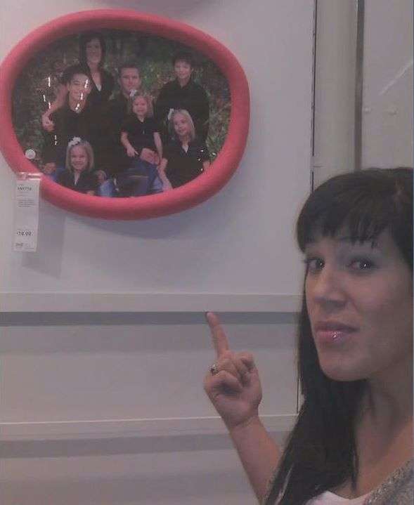 Layton family surprised by their photo in display at IKEA