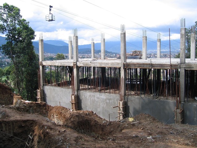 Construction at the Nepal Cleft and Burn Center. (Photo Courtesy of Jim Webber)