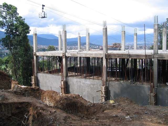 Construction at the Nepal Cleft and Burn Center. (Photo Courtesy of Jim Webber)