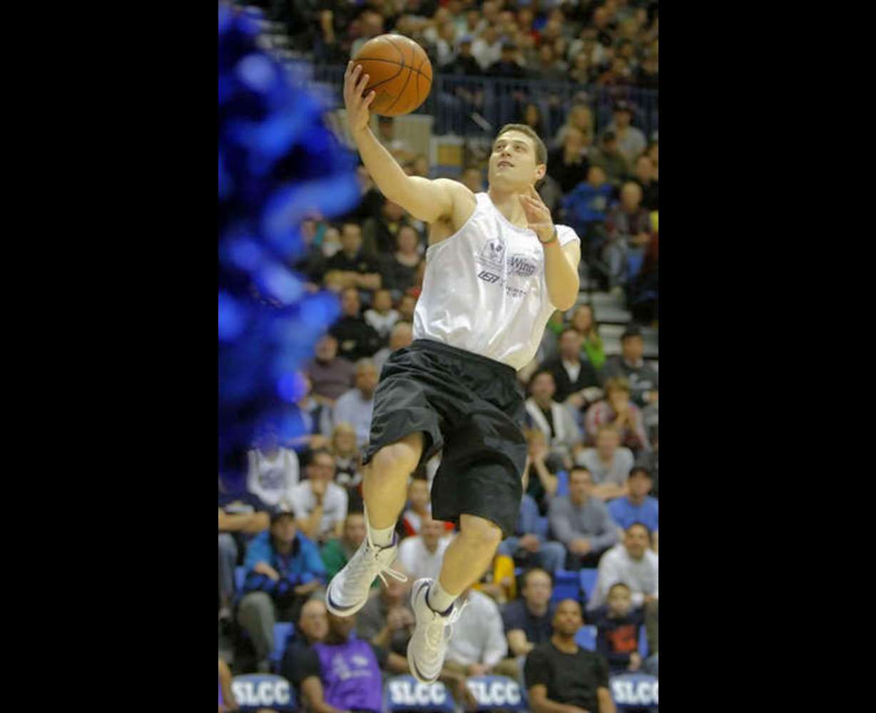 Jimmer Freddette floats up a shot. (Deseret
News)