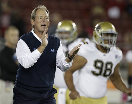 UCLA head coach Rick Neuheisel. (AP Photo/Paul
Sakuma)
