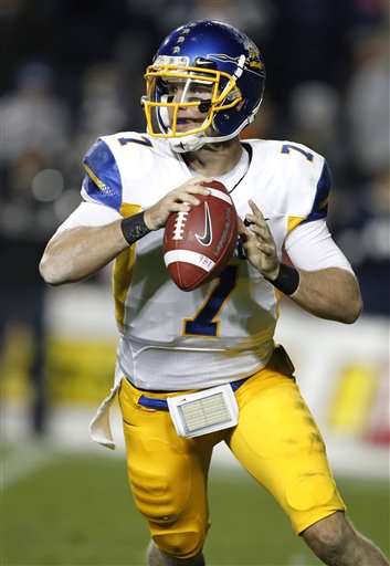 San Jose State's quarterback Matt Faulkner. (AP
Photo/George Frey)