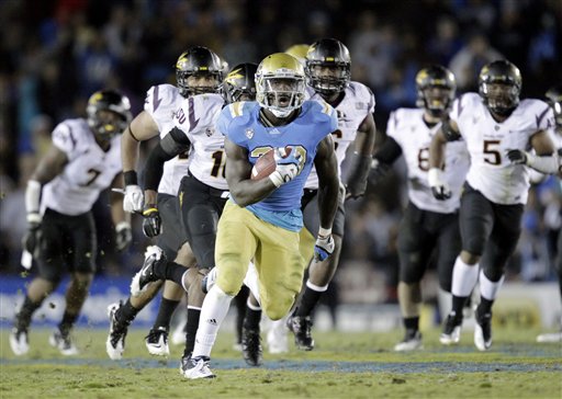 UCLA running back Derrick Coleman. (AP
Photo/Jae C. Hong)