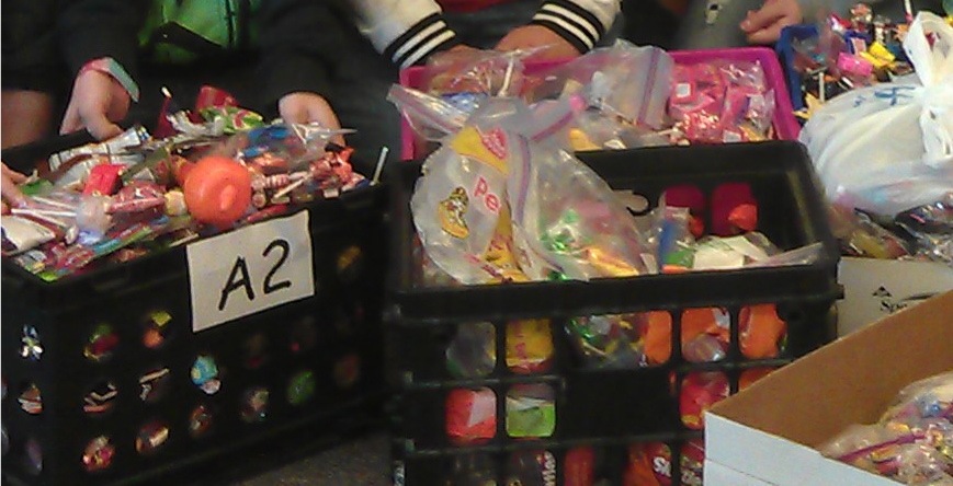 No tricks here: students give Halloween candy to charity