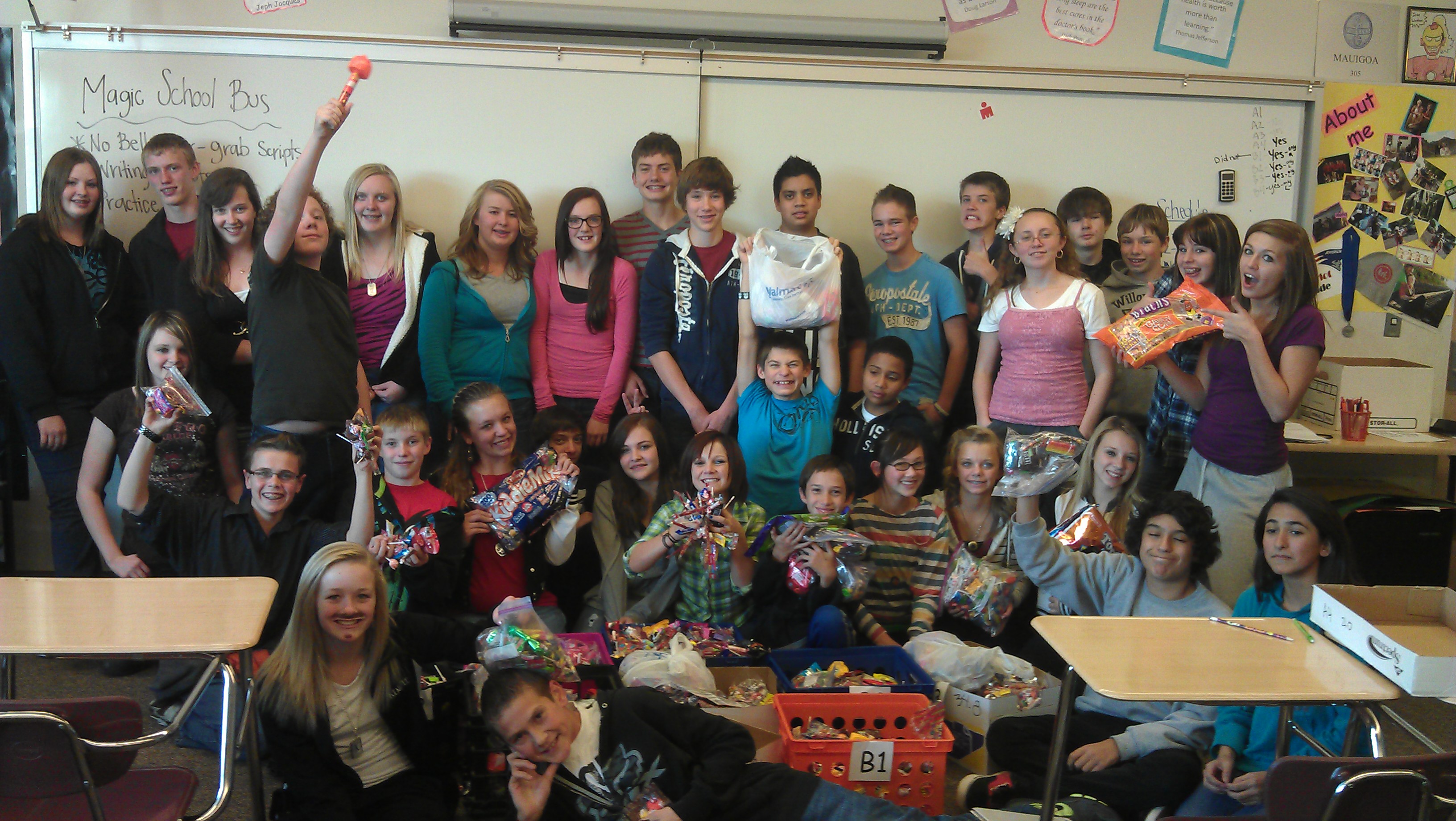 No tricks here: students give Halloween candy to charity