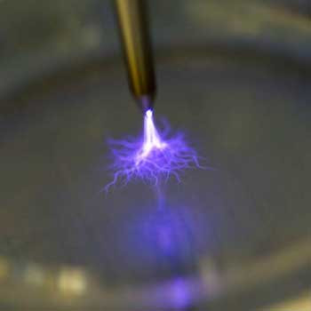A tool like this was used in order to apply low-temperature plasma to water for the experiment at UC Berkeley.