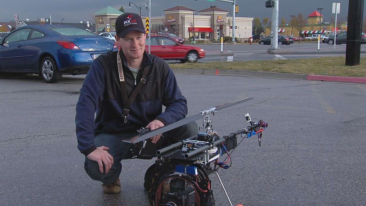 "It's fully gyrostabilized and produces smooth footage. It's really impressive," Pixair Production's Brian Bills said, describing the company's remote-controlled helicopter they used to shoot an online tutorial for the ThruTurn intersection.