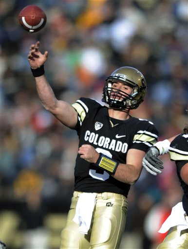 Colorado quarterback Tyler Hansen. (AP 
Photo/Jack 
Dempsey)