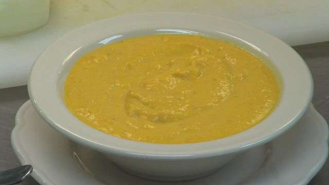 Cold acorn squash puree