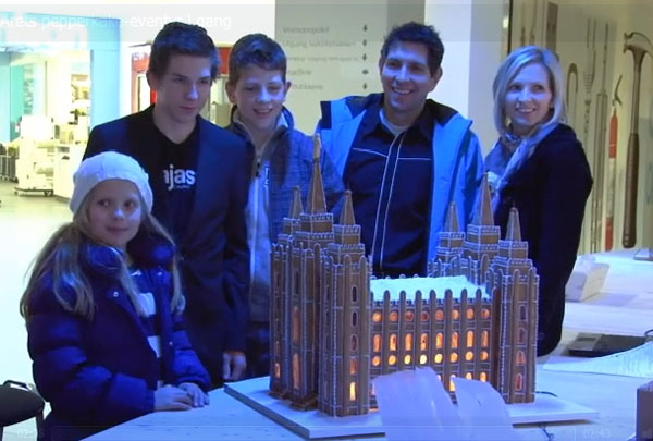 Gingerbread replica of Salt Lake Temple on display in Norway
