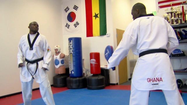David Adjetey prepares for his attempt at the 2012 Olympics in Saratoga Springs.