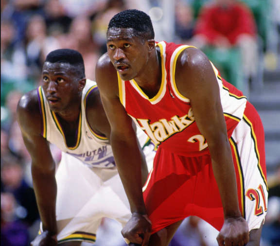 Dominique Wilkens and Tyrone Corbin (Tom Smart,
Deseret News)