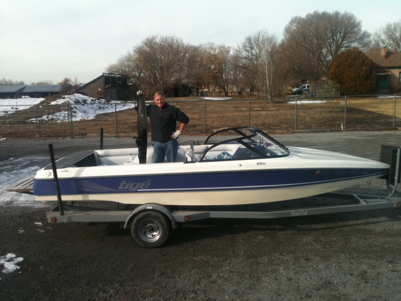 Water skiers enjoying warmer winter