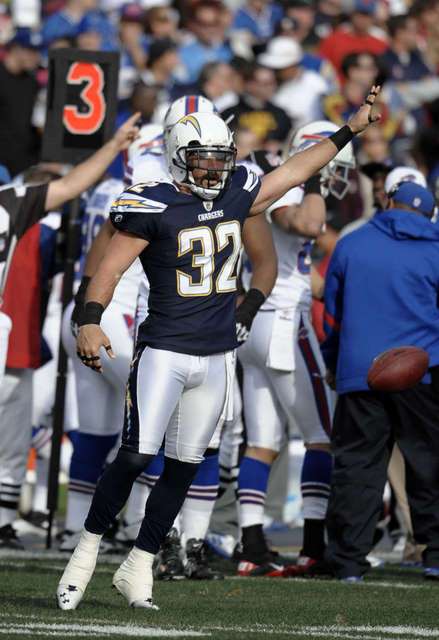 San Diego Chargers' Eric Weddle. (AP
Photo/Denis Poroy)
