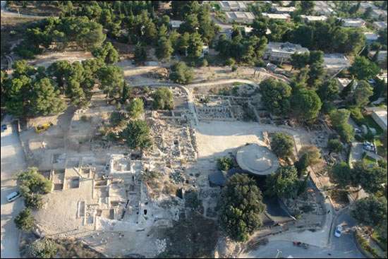 The excavation site at Ramat Rahel.