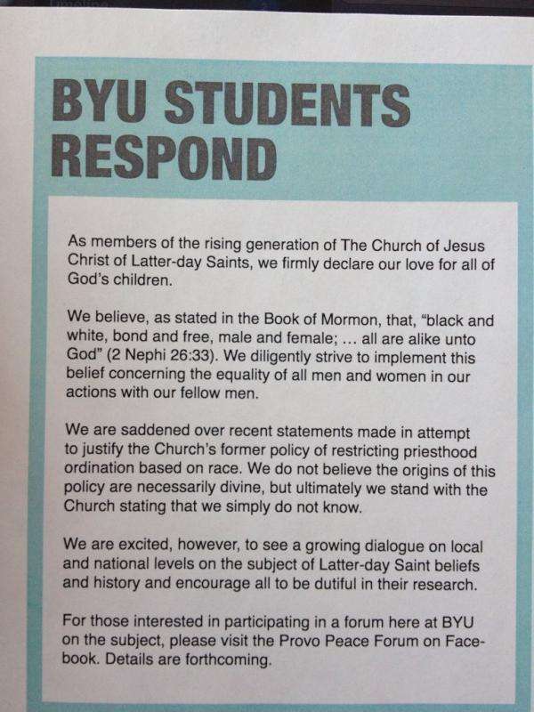 BYU students react to professor's controversial comments