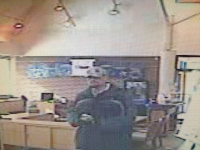 Surveillance picture of man who robbed North Salt Lake U.S. Bank branch on March 1, 2012.