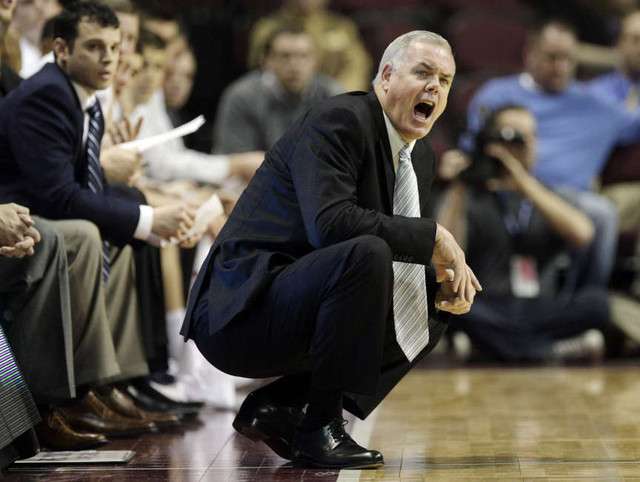 BYU Head coach Dave Rose yells to his players.
(Jeffrey D. Allred, Deseret News)