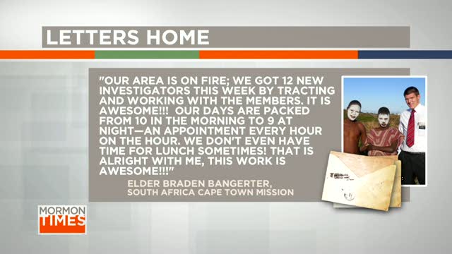 Letters Home: Elder Braden Bangerter